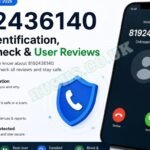 8192436140 caller identification guide showing phone number lookup, safety check, spam detection, caller verification, and user reviews for unknown phone calls.