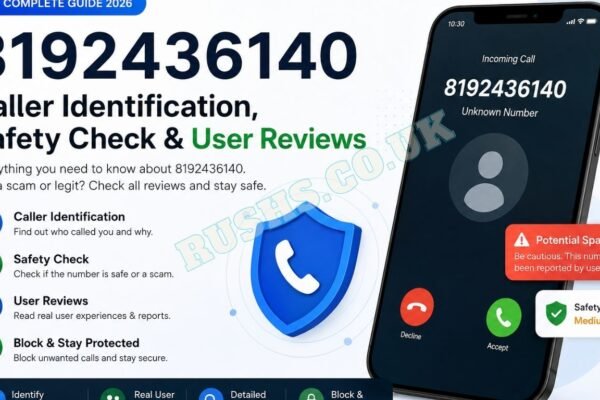 8192436140 caller identification guide showing phone number lookup, safety check, spam detection, caller verification, and user reviews for unknown phone calls.