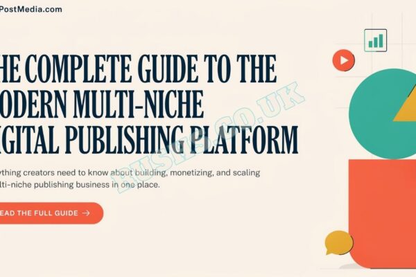 WallPostMedia com digital publishing platform featuring technology, business, lifestyle, marketing, and online content categories.